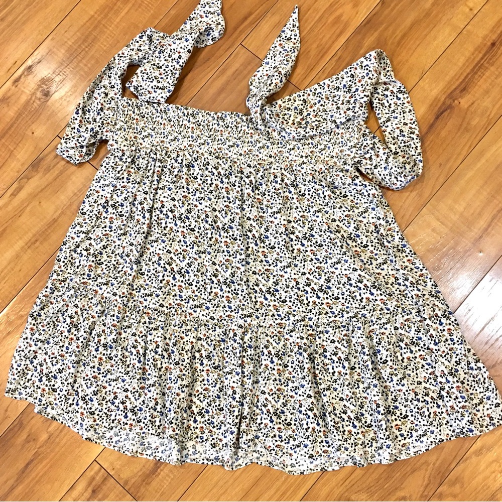 Madewell mini skirt prairie coastal beach tiered ditsy floral flower fem…